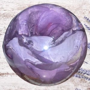 Large Purple Rose Sphere Lavender Passion Devotion Focus Orb